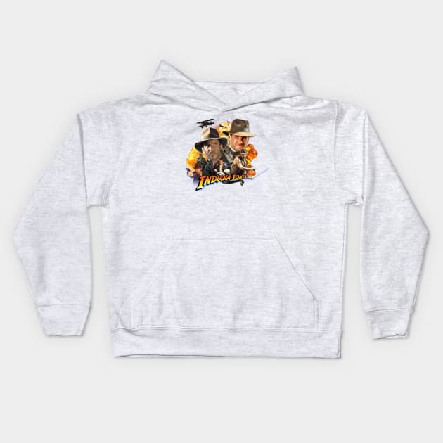 Indiana Jones is Awesome Kids Hoodie by Nosirrah